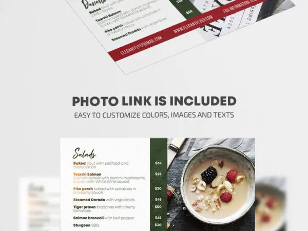 Clean Modern Restaurant Menu Flyer Template 1