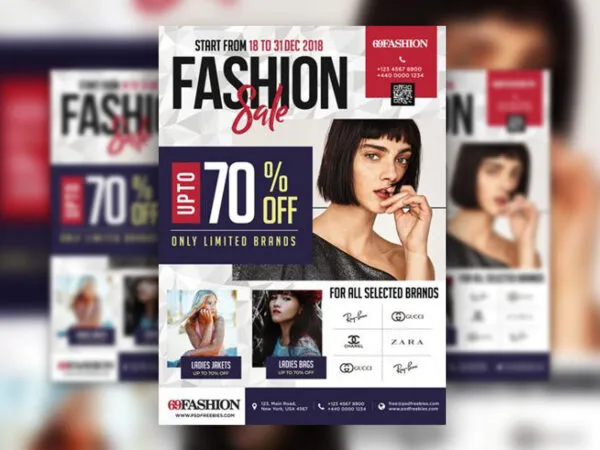 Clean Modern Sale Event Flyer Template 1