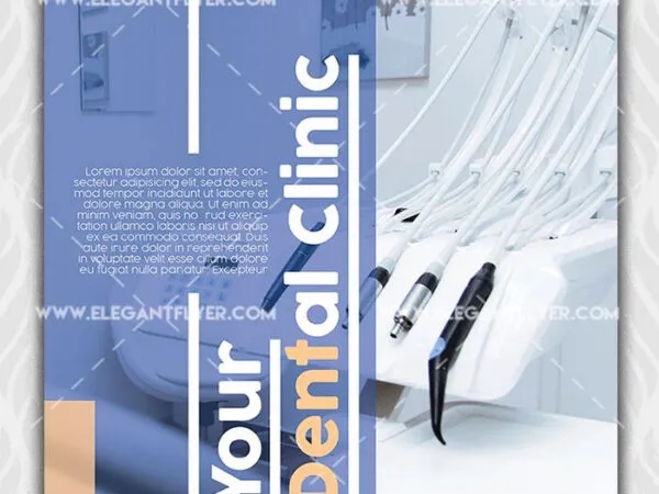 Clean Professional Dentist Clinic Flyer Template 1