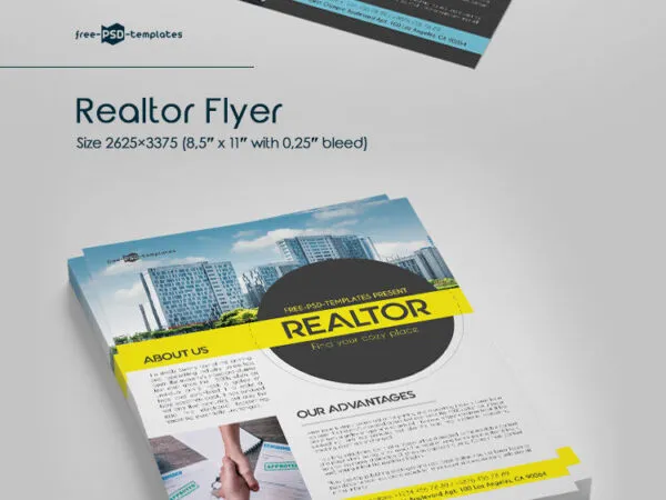 Clean Real Estate Flyer and Facebook Cover Templates 1
