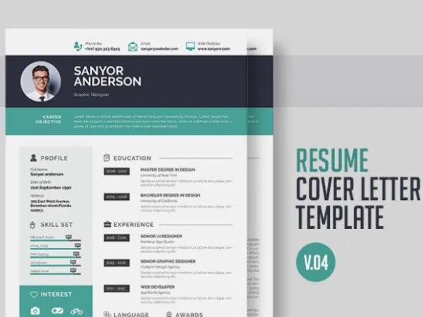 Clean Resume and Cover Letter Template 1