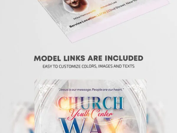 Clean Sparkle Church Event Flyer Template 1