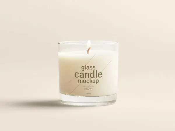 Clear Glass Candle Mockup 1