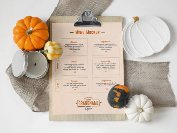 Clipboard A4 Menu Mockup for Your Restaurant 1