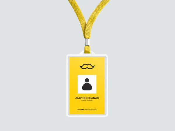 Close Up Badge ID Card Mockup 1