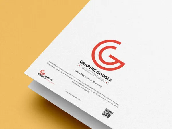 Close Up Modern Paper for Logo Branding Mockup 1
