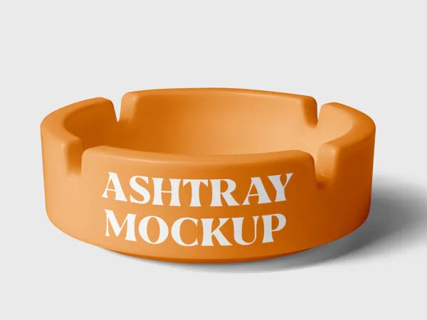 Close up Shot of Ashtray Mockup in Front View 1