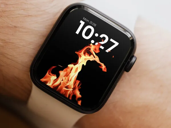 Close up View of Apple Watch Device Mockup 1