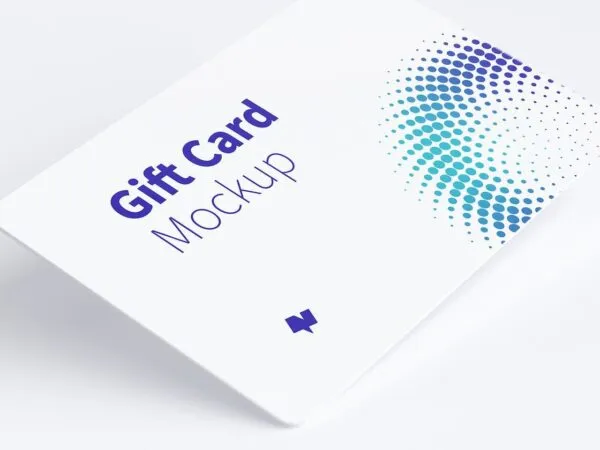 Close up View of Gift Card Mockup 1