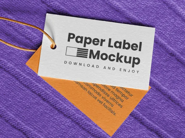 Close up View of Label Mockup on a Blouse 1