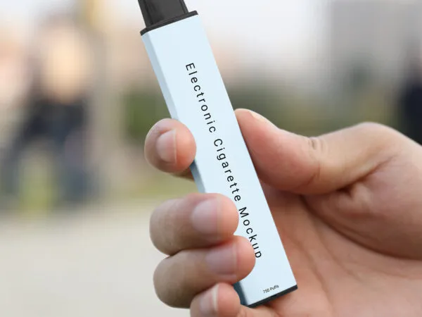 Close up Vision of Electronic Cigarette Mockup 1