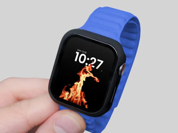 Close up in Hand Apple Watch Mockup 1