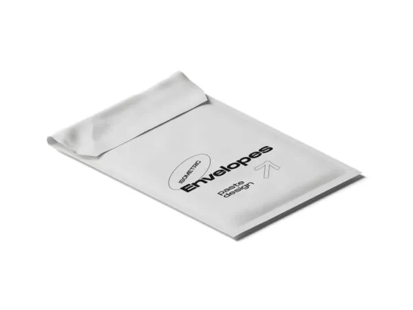 Closed Envelope Mockup in Perspective View 1