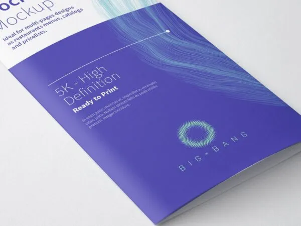 Closed Trifold Brochure Mockup 1