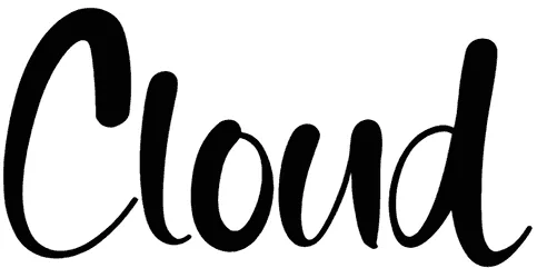 Cloud Font 1