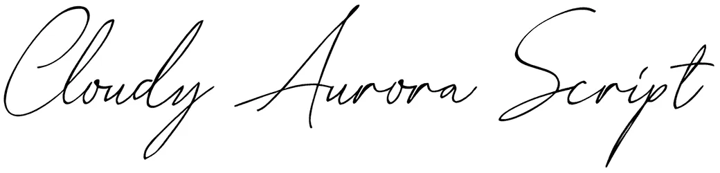 Cloudy Aurora Script Font 1