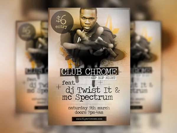 Club Chrome Hip Hop Flyer Template 1