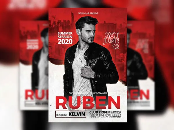 Club DJ Event Flyer Template 1