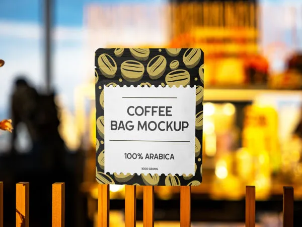 Coffee Bag at Sunset Mockup 1