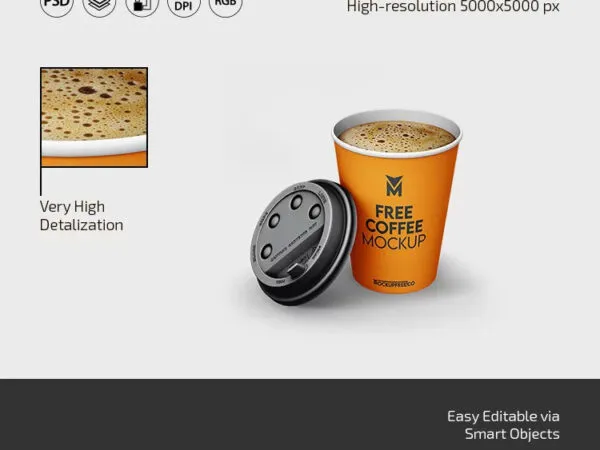 Coffee Cup Mockup in 3 Visions 1