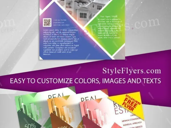 Collage Corporate Real Estate Flyer Template 1