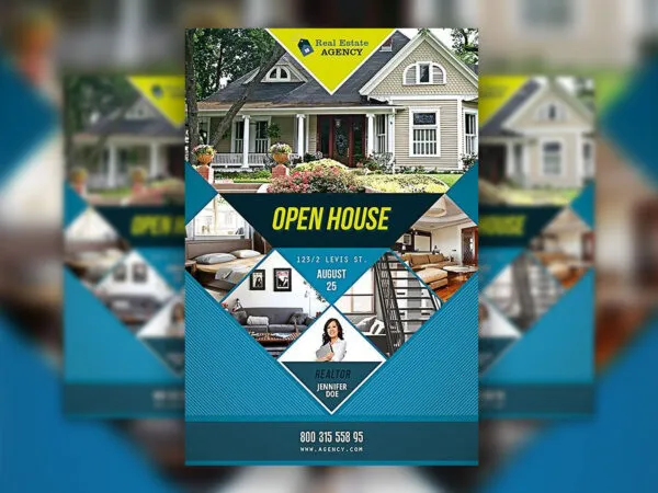 Collage Open House Real State Flyer Template 1