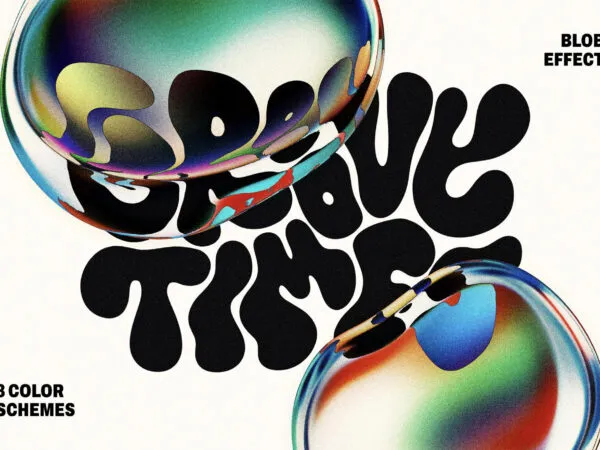 Color Blob Text Logo Effect 1