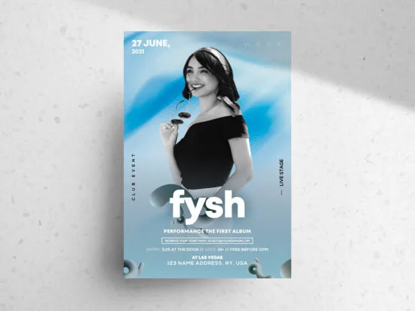 Color Week Club Event Flyer Template 1