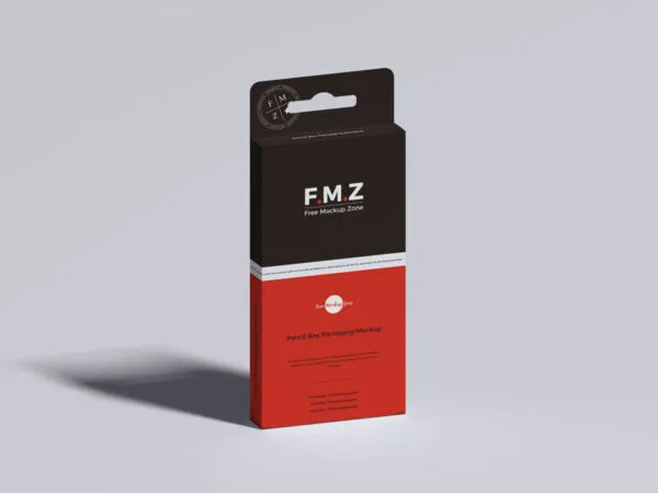 Colored Pencils Packaging Box Mockup in Half Side View 1