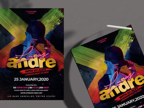 Colorful Club DJ Flyer Template 1