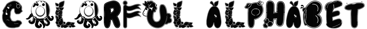 Colorful Decorative Alphabet Font 1