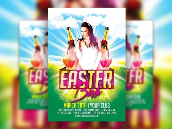 Colorful Easter Bash Flyer Template 1
