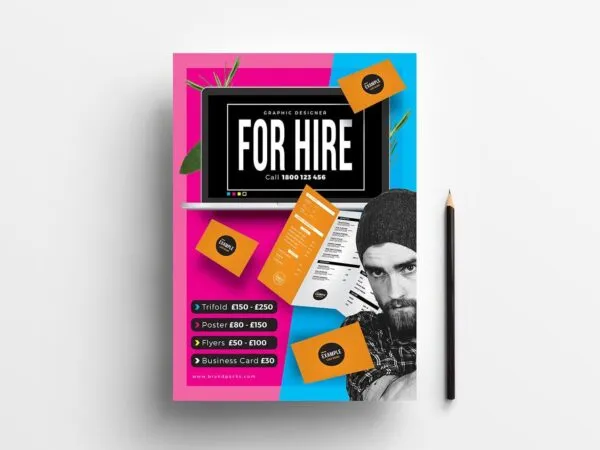 Colorful Freelancer Poster Template 1