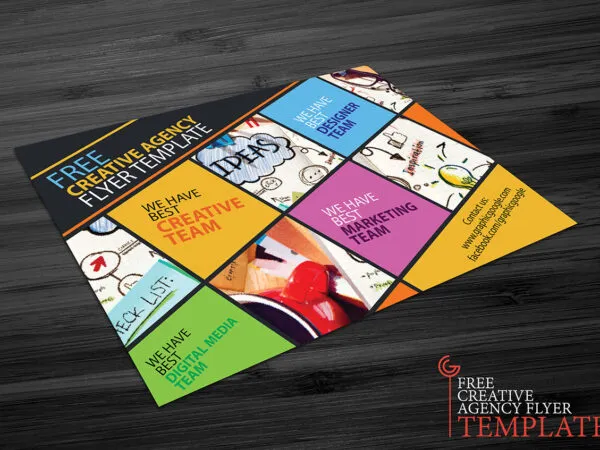 Colorful Grid Creative Agency Flyer Template 1