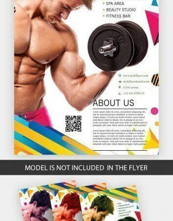 Colorful Modern Gym Event Flyer Template 1