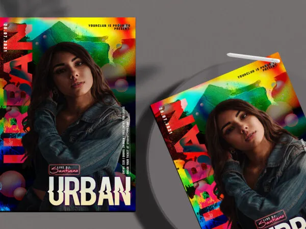 Colorful Modern Night Party Flyer Template 1