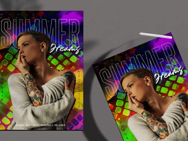 Colorful Night Party Flyer Template 1