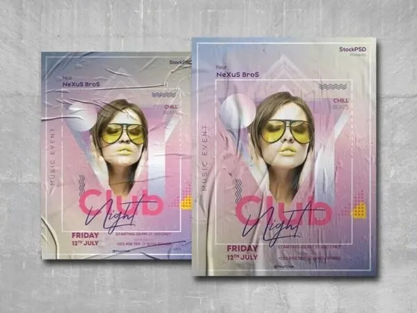 Colorful Nightclub Event Poster Template 1
