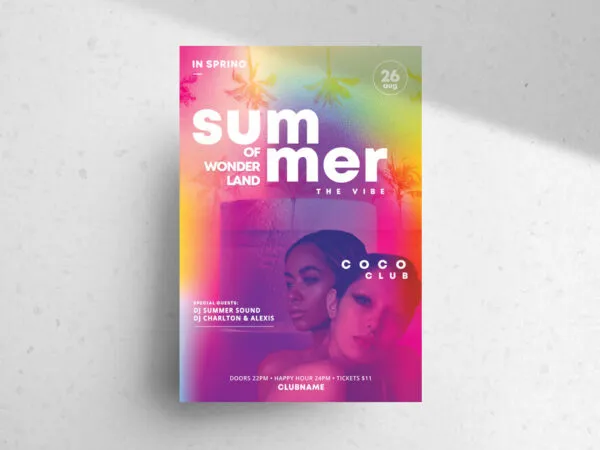 Colorful Summer Event Flyer Template 1