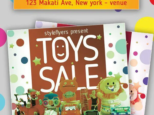 Colorful Toys Sale Flyer Template 1
