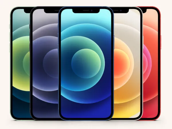 Colorful iPhone 12 Mockup Set 1
