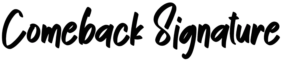 Comeback Signature Font 1