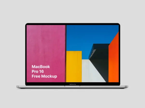 Complete View of MacBook Pro 16 Screen Mockup 1
