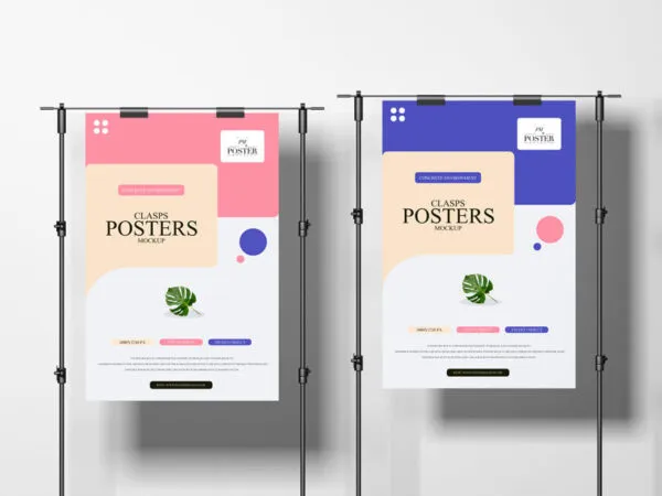 Concrete Environment Clasps Vertical Posters Mockup 1