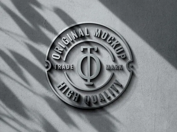 Concrete Steel Logo Mockup 1