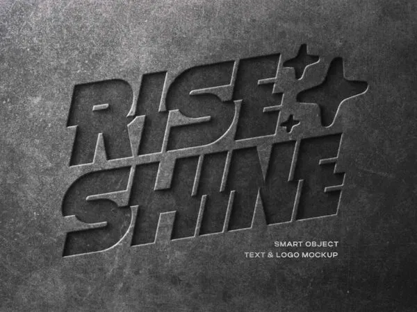 Concrete Text Effect and Logo Mockup 1