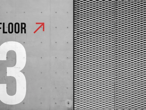 Concrete Wayfinding Wall Mockup 1