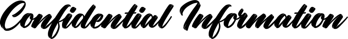 Confidential Information Font 1