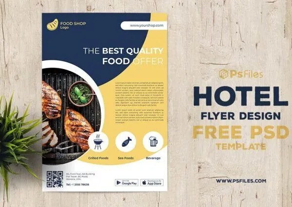 Corporate Circle Restaurant and Hotel Restaurants Flyer Template 1