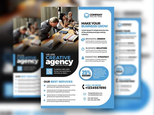 Corporate Classy Professional Business Marketing Flyer Template 1
